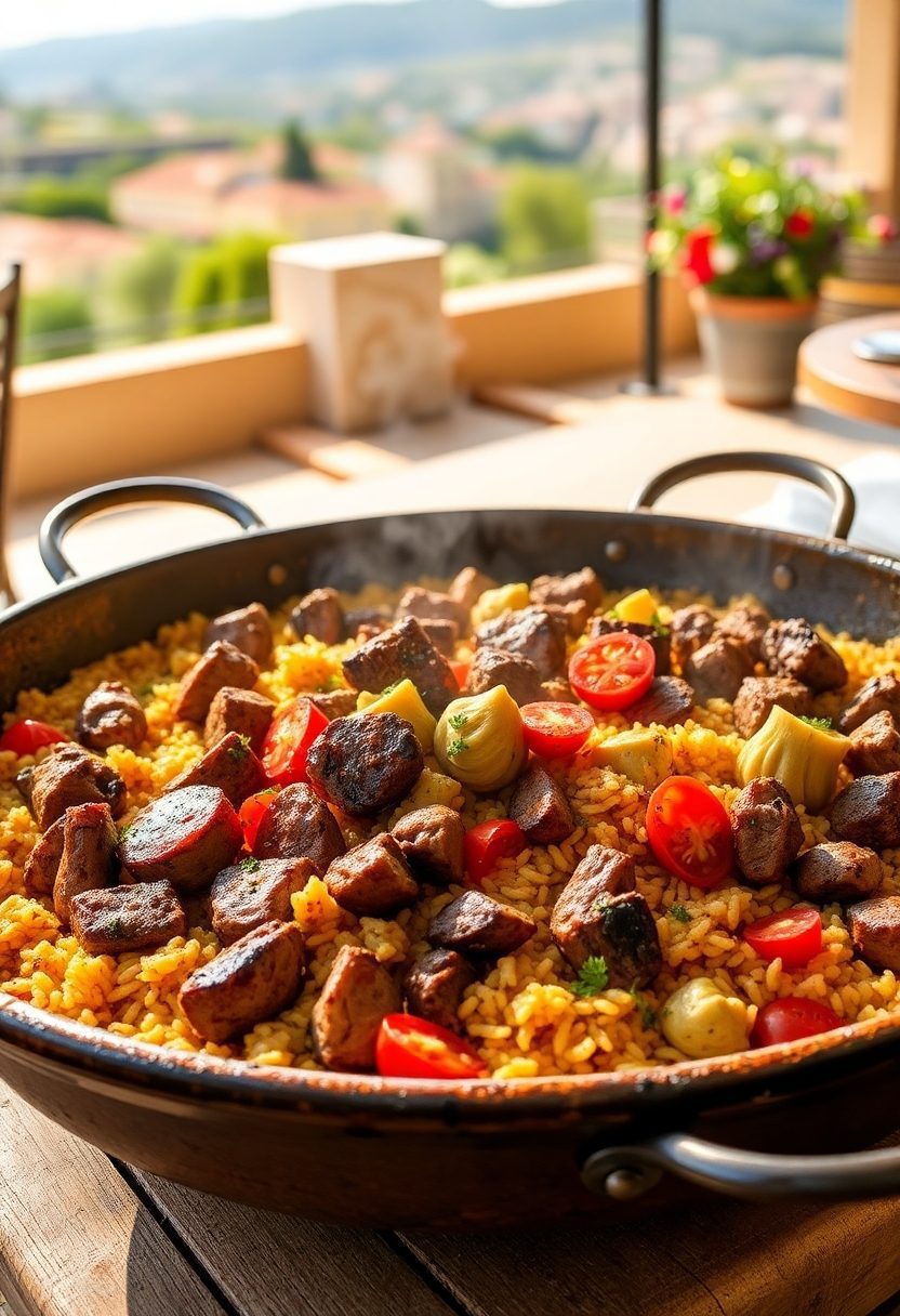spanish lamb artichoke dish