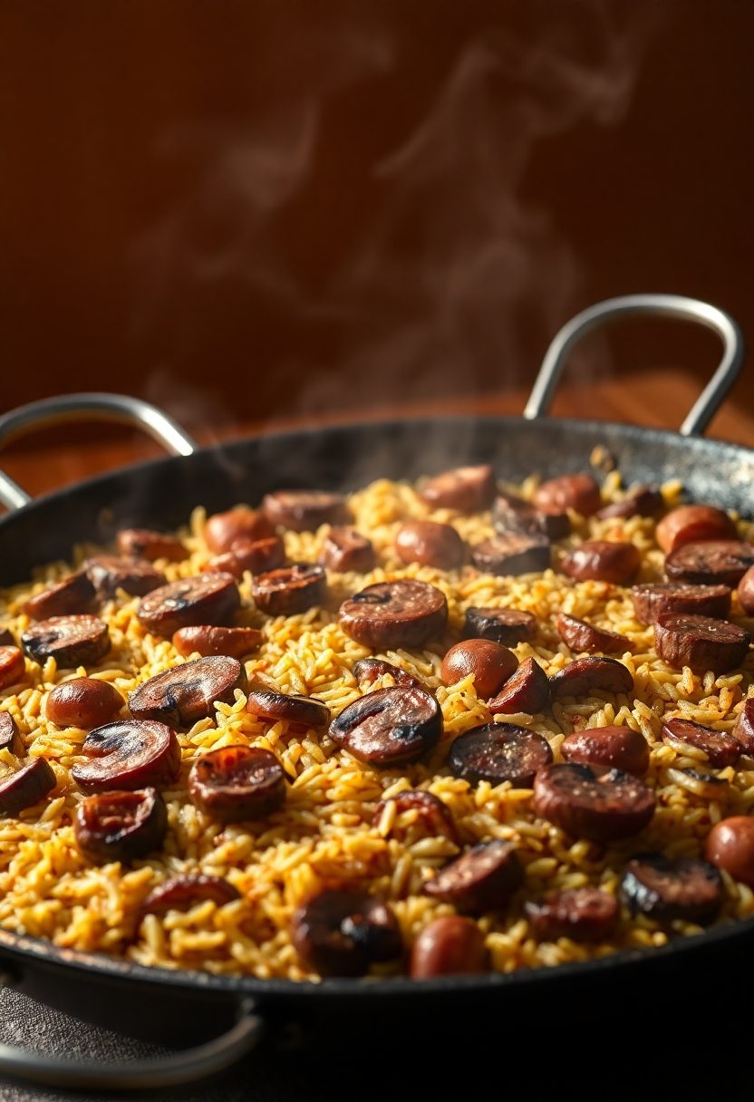 spanish sausage fried rice