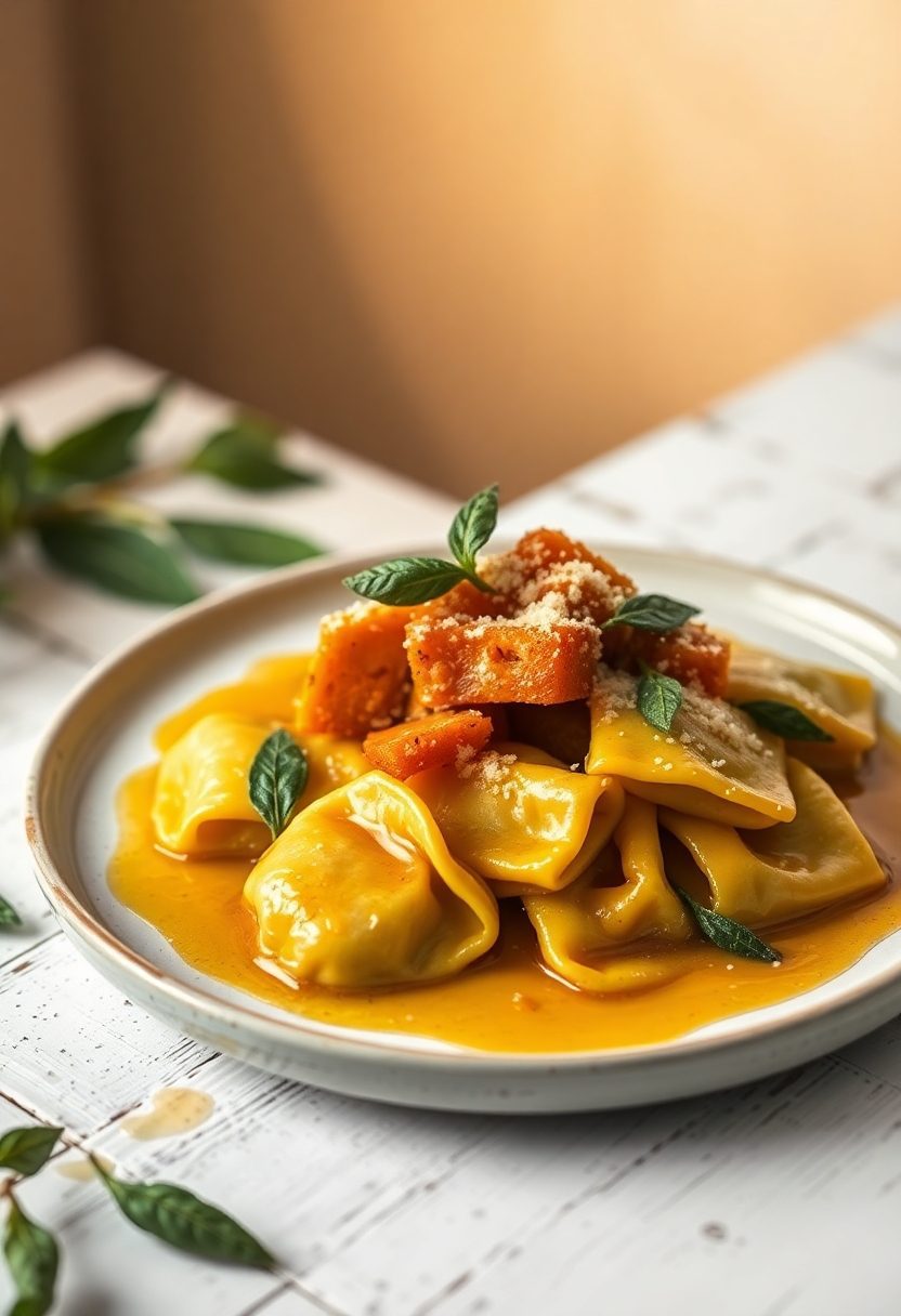 squash filled italian pasta