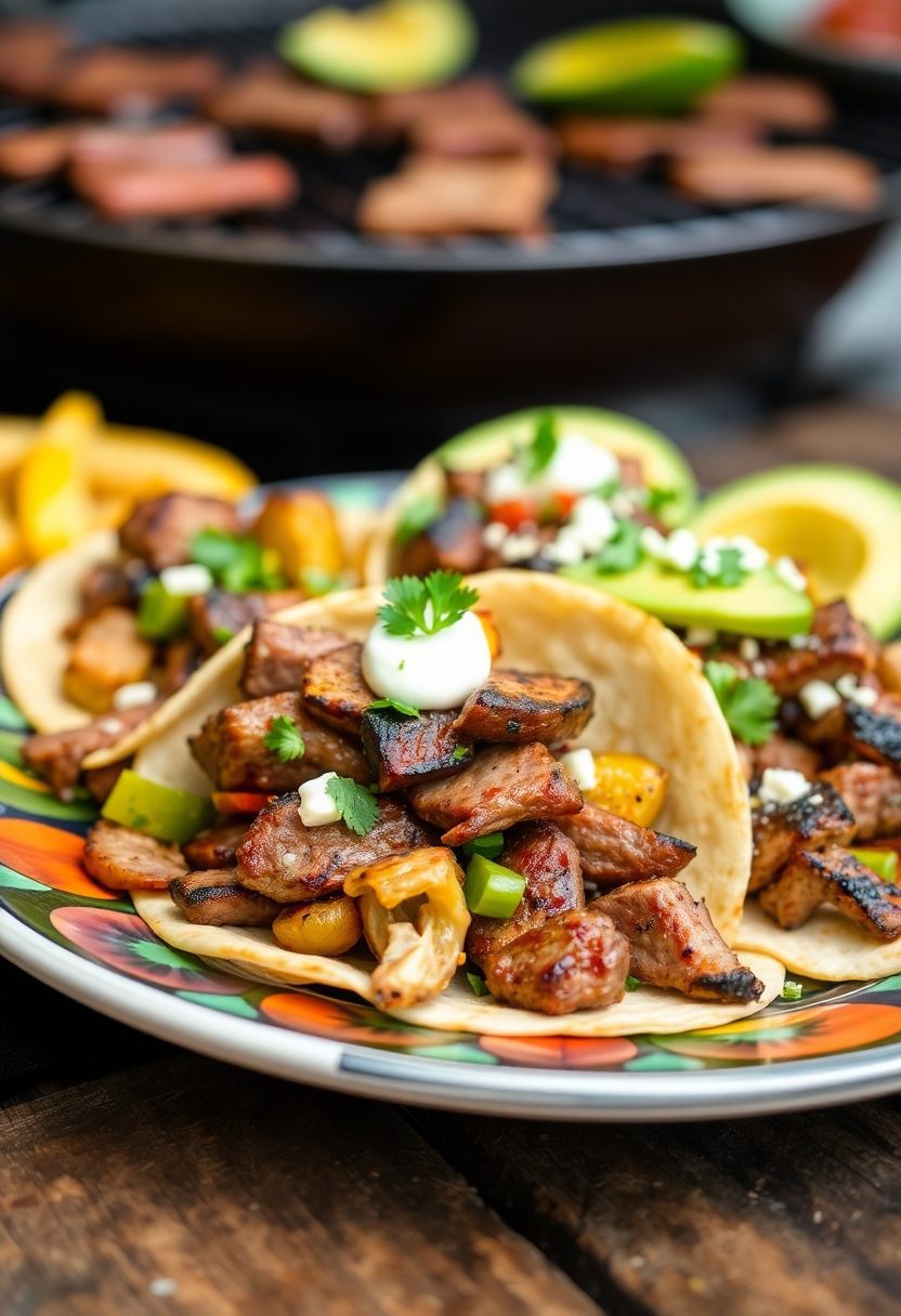 steak and artichoke fajitas