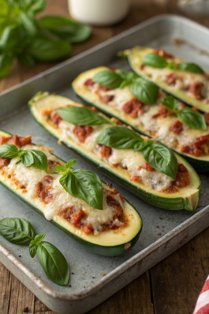 zucchini filled with cheese