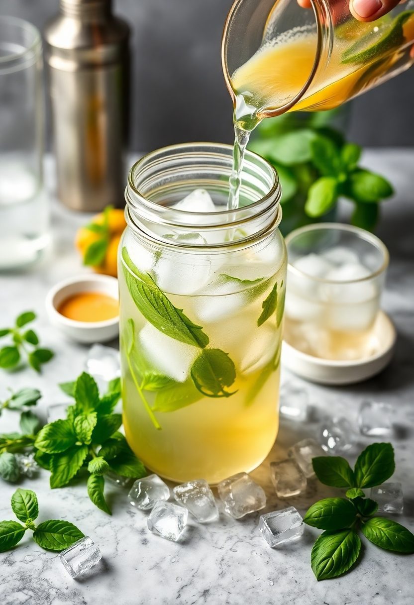 tea with herbs infused