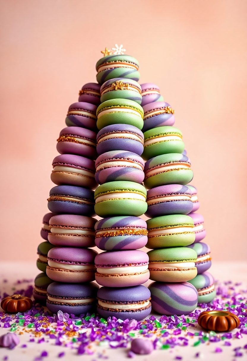 vibrant french dessert towers