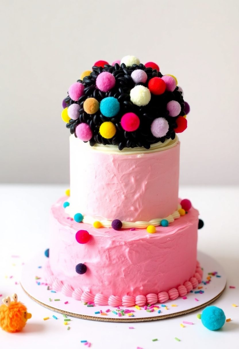 vibrant tree shaped cakes