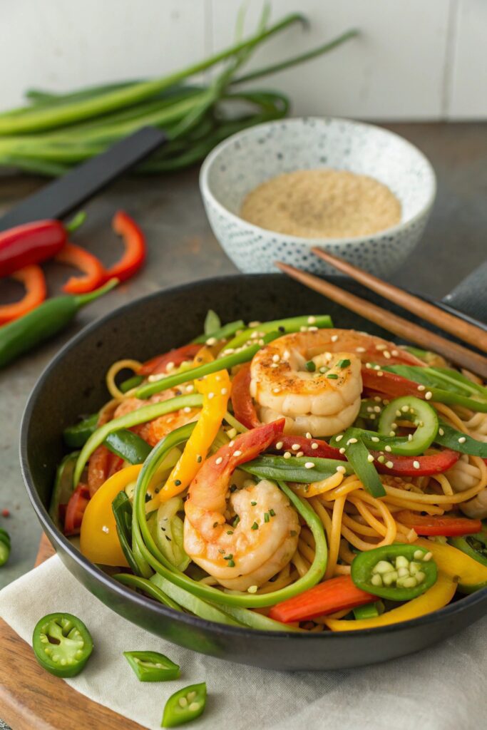 shrimp and zucchini stir