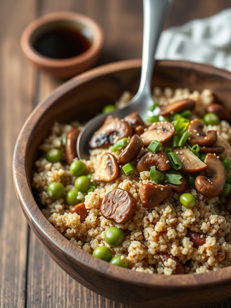 asian inspired quinoa dish