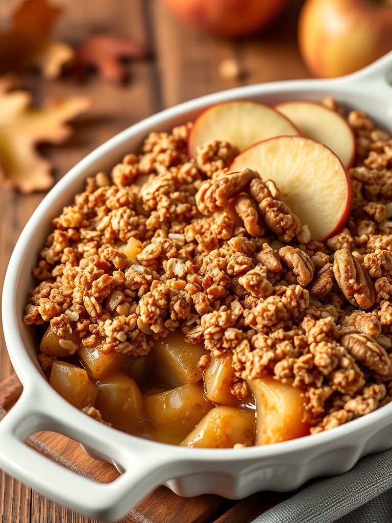 autumn dessert with nuts