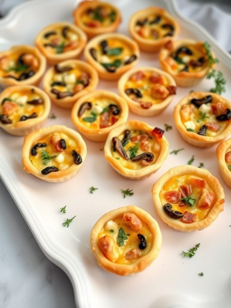 baked miniature savory pies