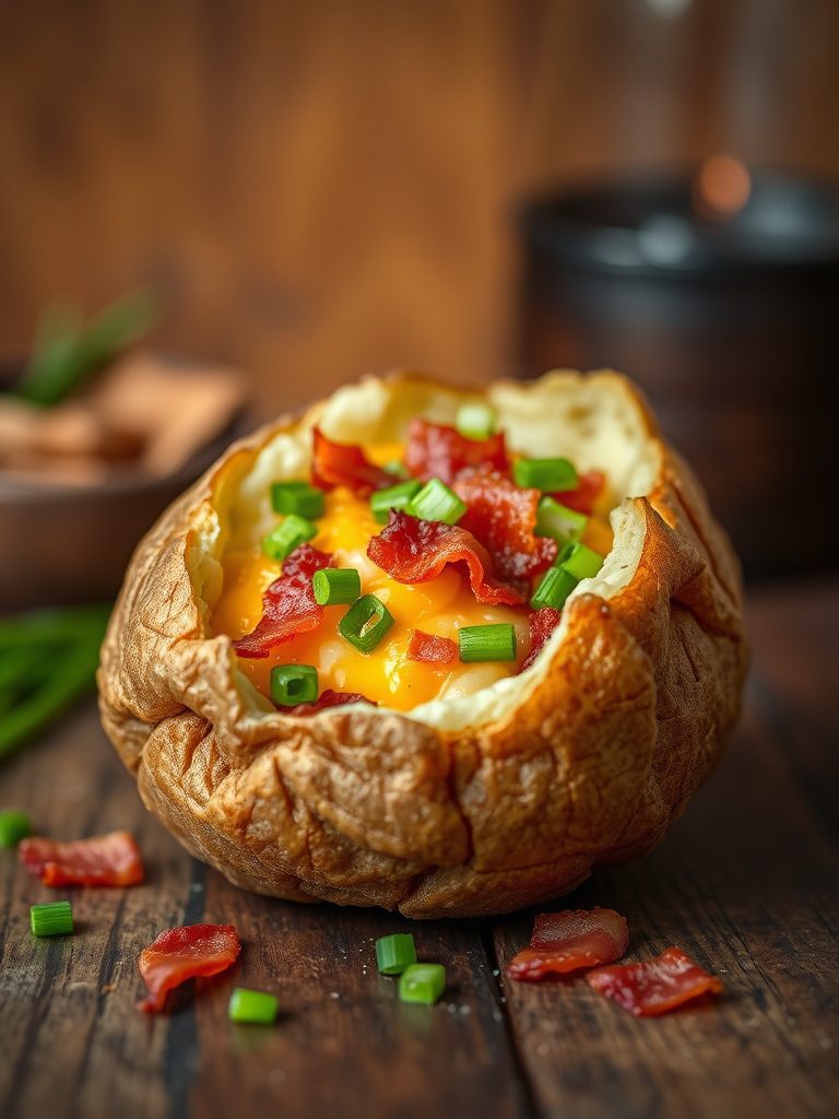 baked potato is delicious