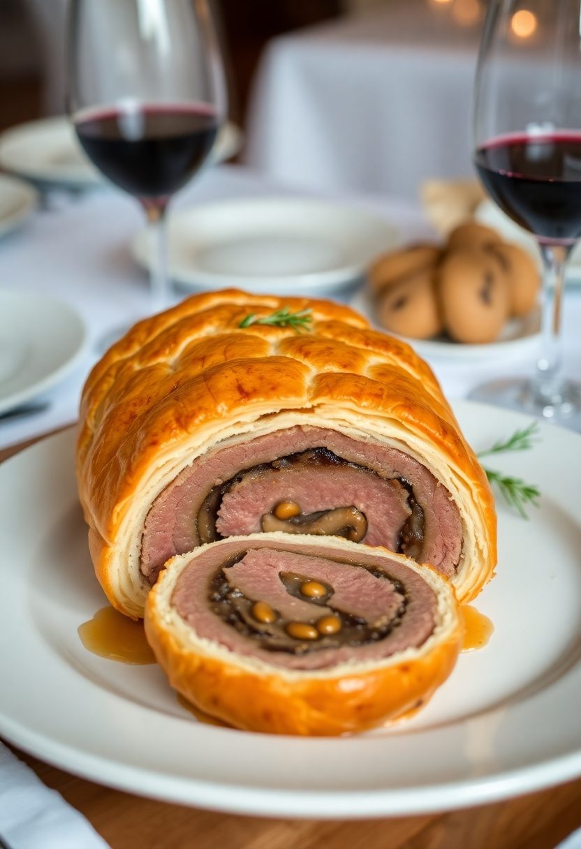 beef and mushroom pastry