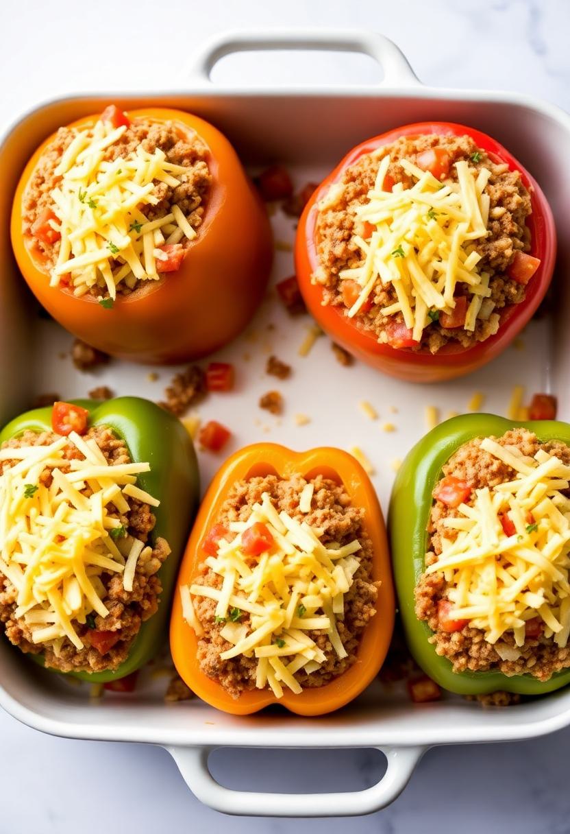 beef filled colorful bell