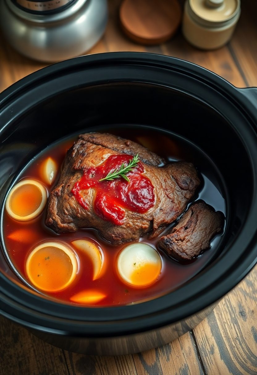 beef roast cooks slowly
