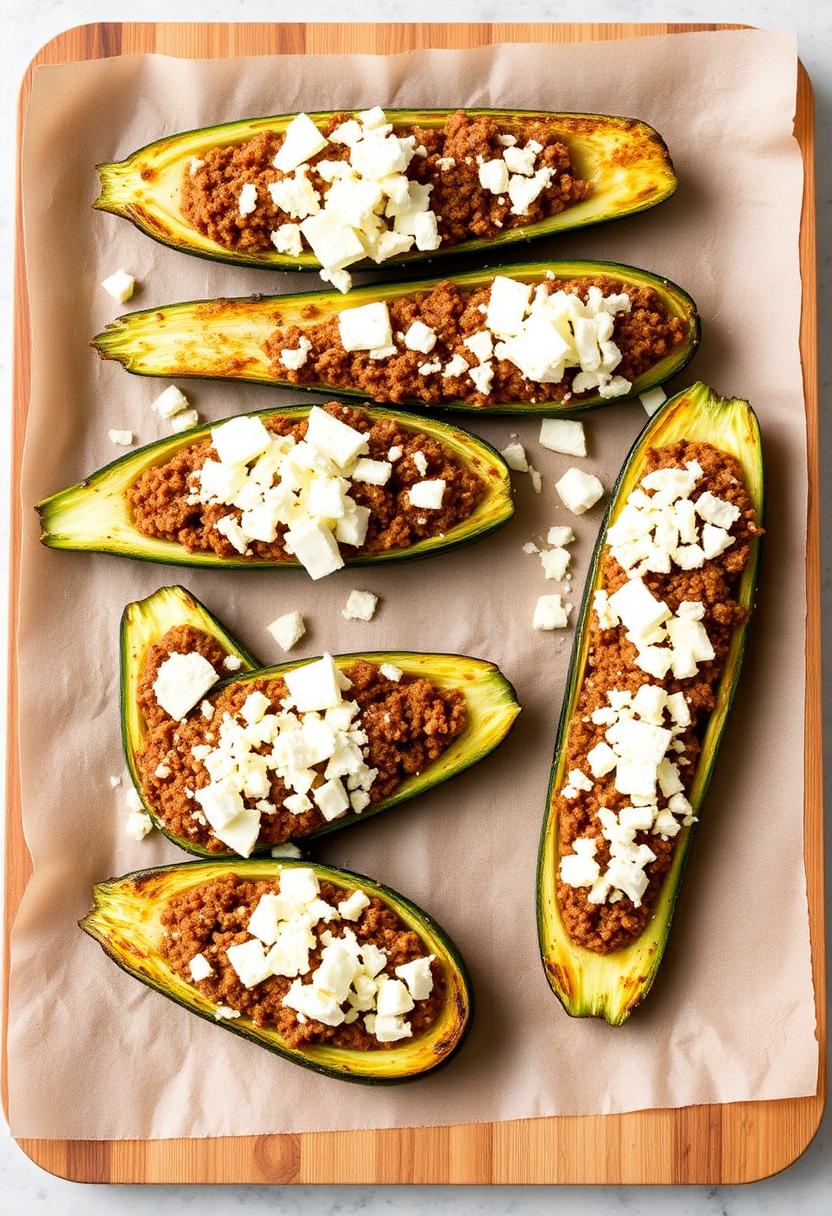 beef stuffed zucchini boats
