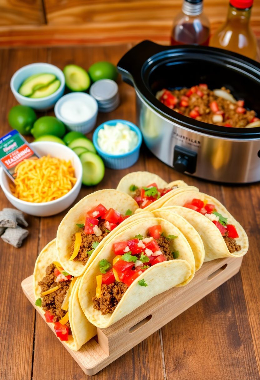 beef tacos slow cooked