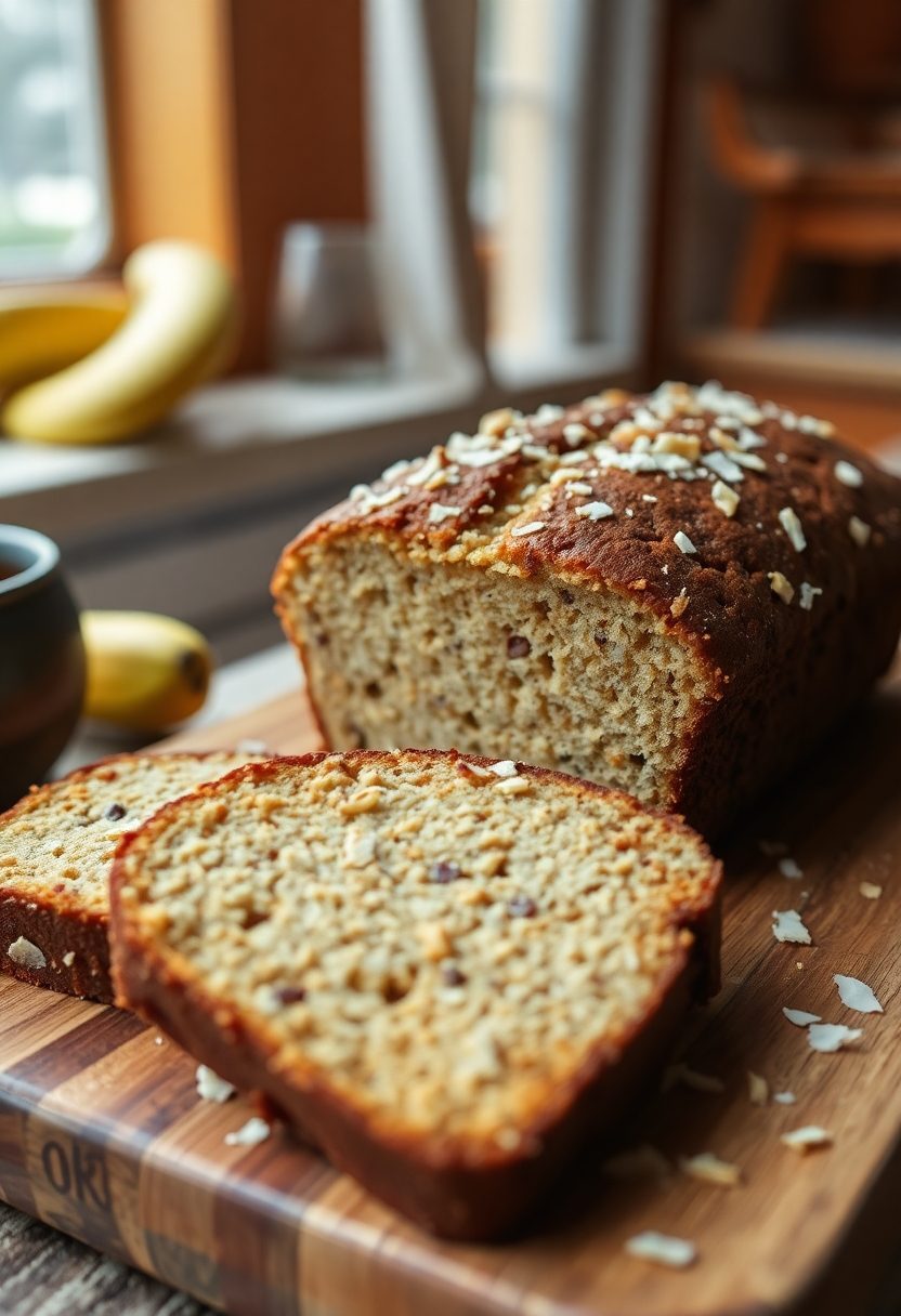 bread with coconut topping