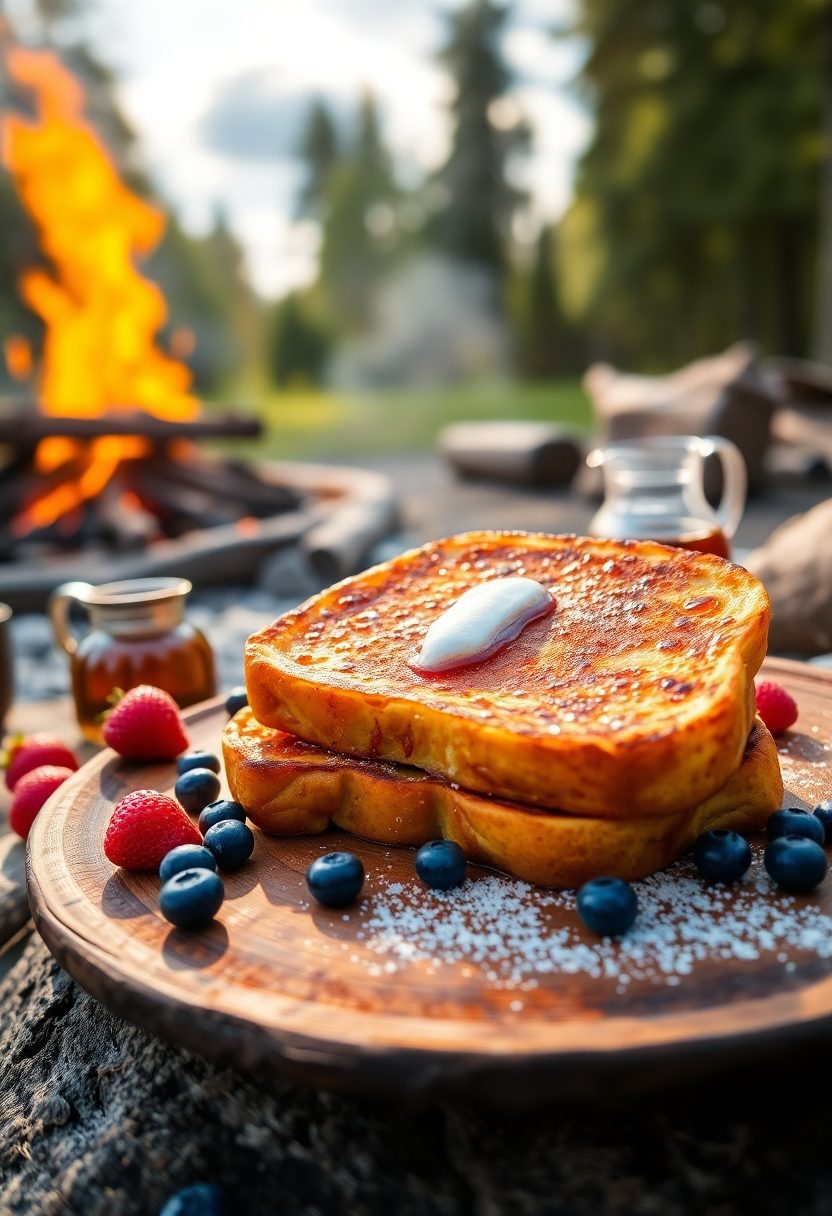 breakfast over the campfire