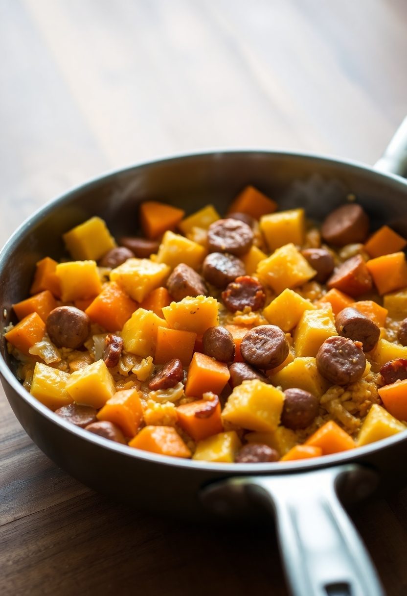 breakfast skillet food dish