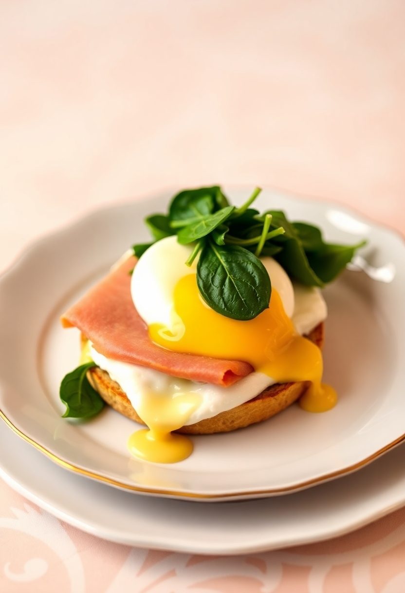 breakfast with poached eggs