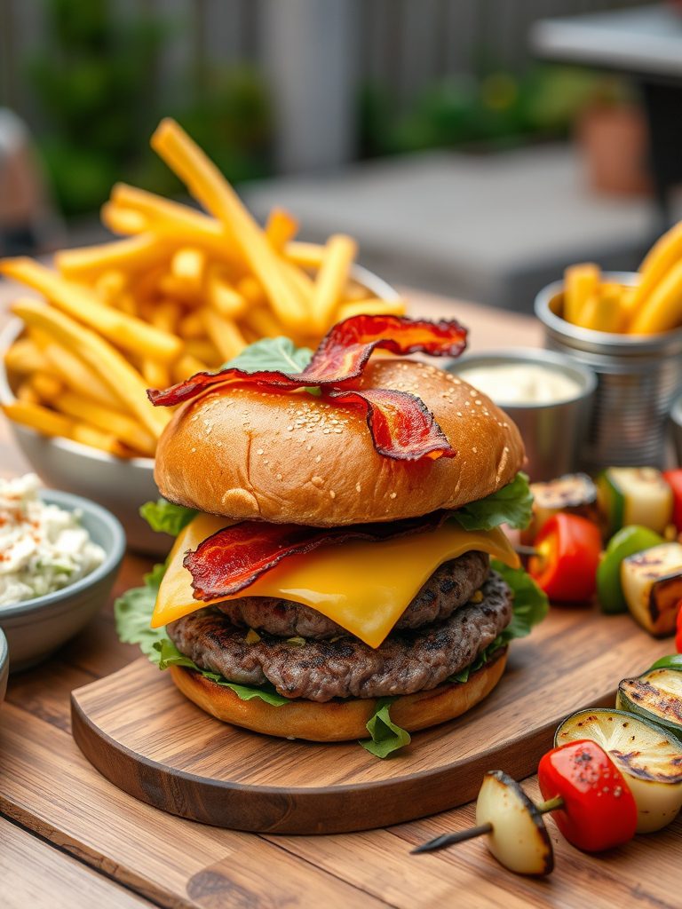 burgers and summer sides