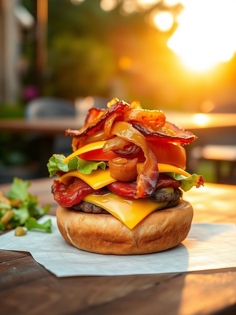 burgers with sweet onions