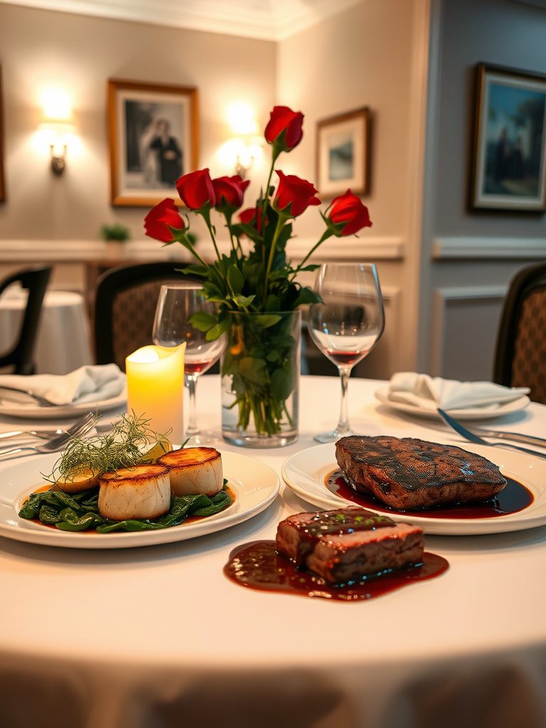 candlelit evening meal plans