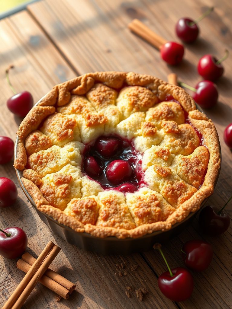 cherry dessert with less