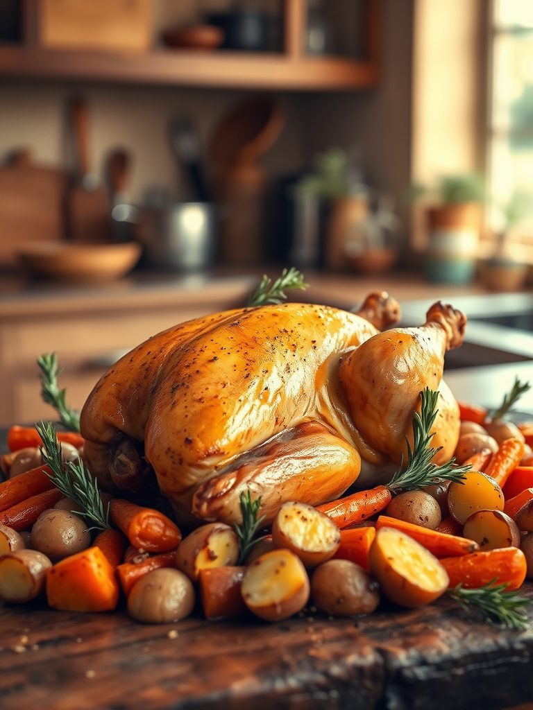 chicken and root vegetables