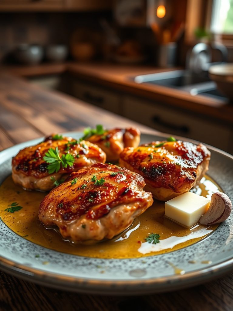 chicken cooked in garlic