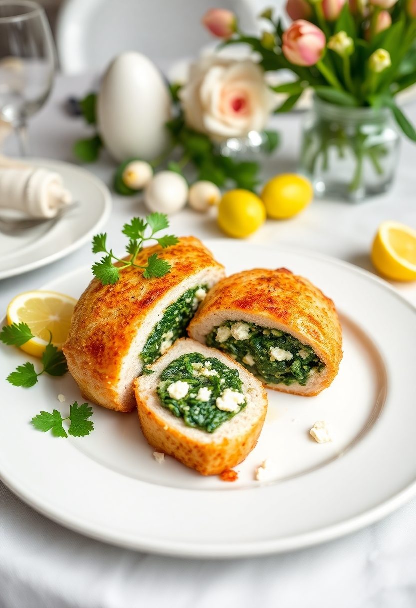 chicken stuffed with spinach