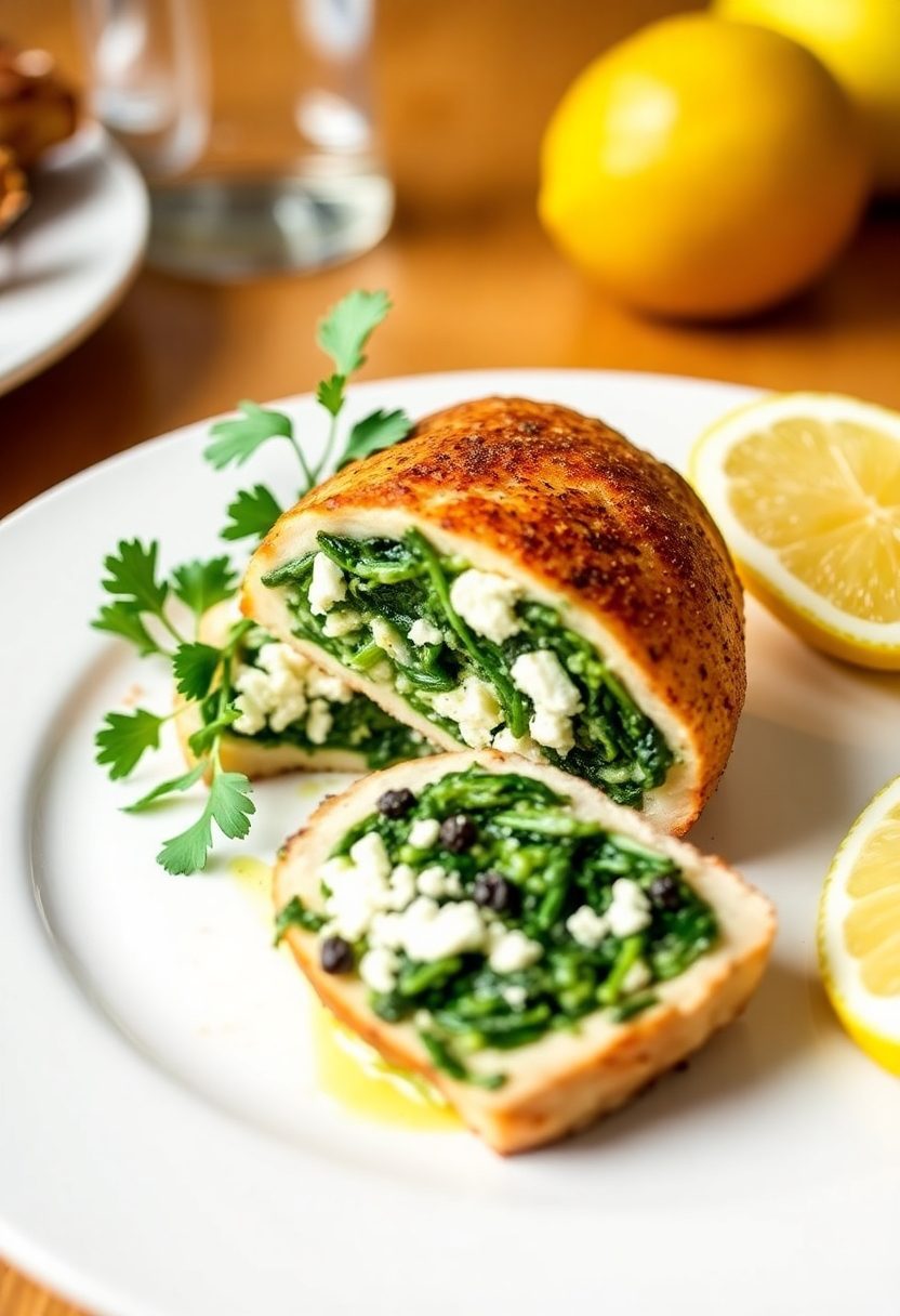 chicken stuffed with spinach