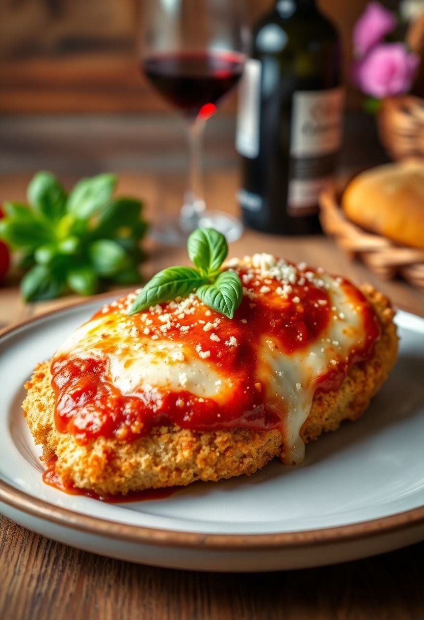 chicken with melty cheese