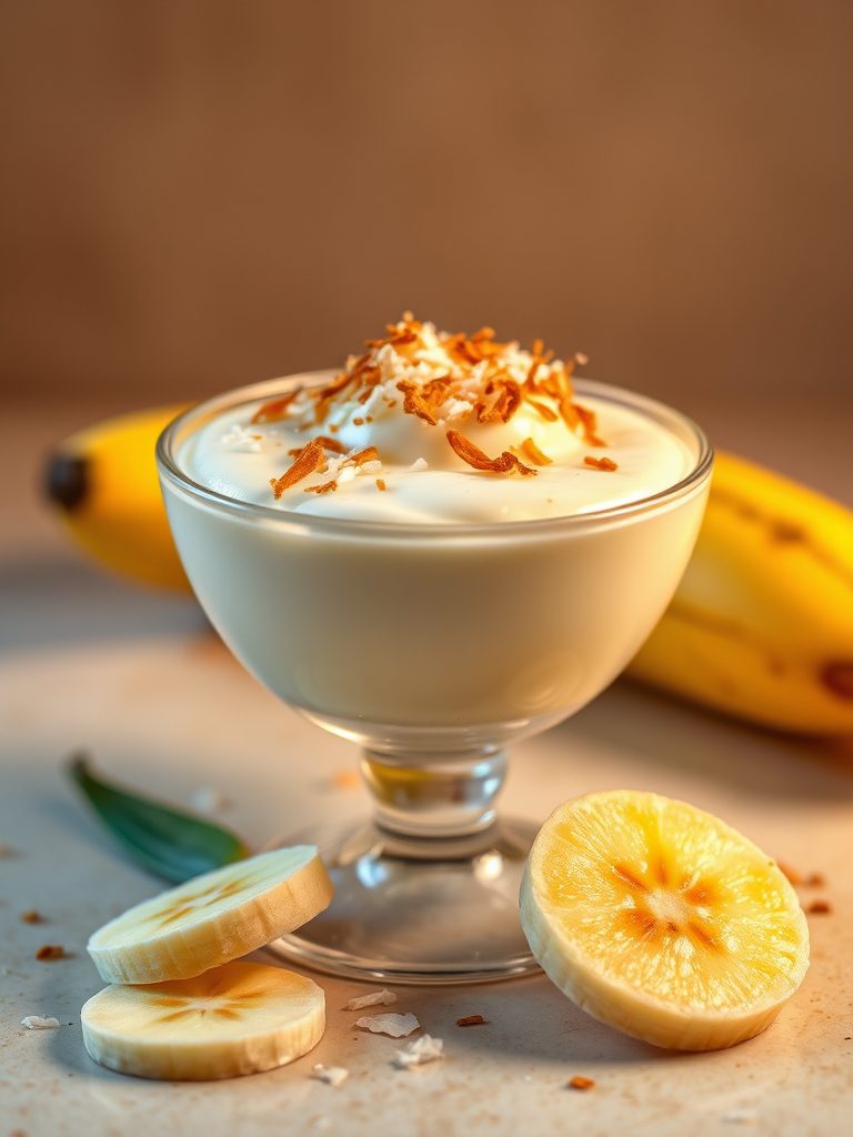 coconut topped sweet dessert