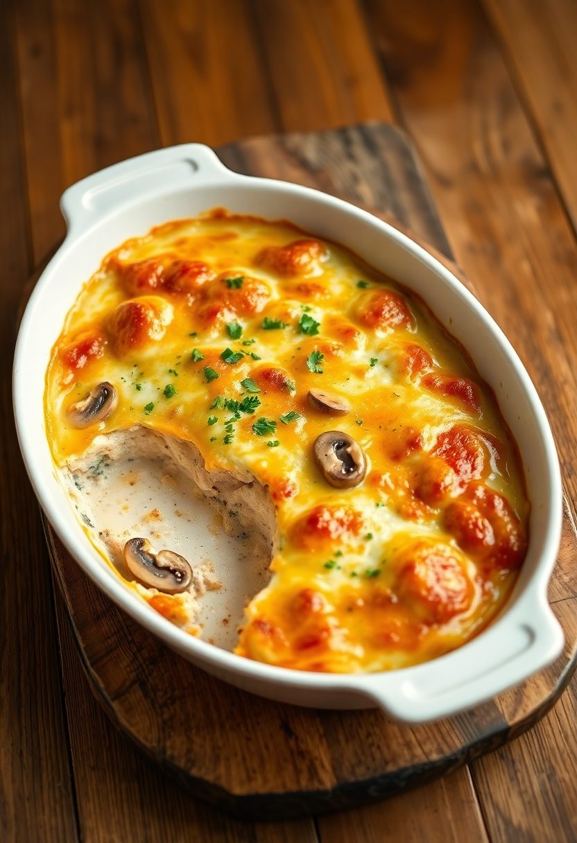 creamy chicken mushroom dish