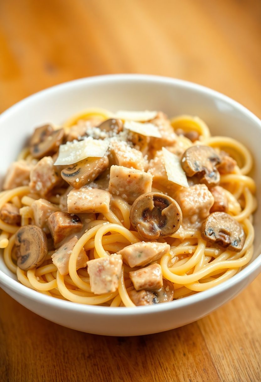 creamy pasta with mushrooms