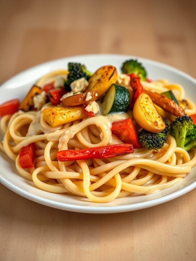 creamy pasta with vegetables