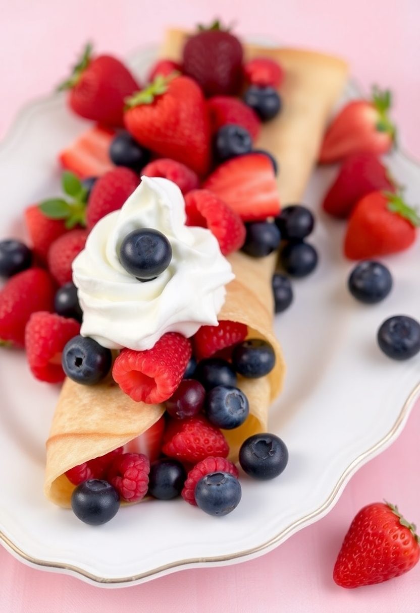 crepes with fresh berries