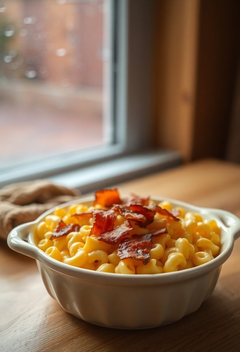 crispy bacon mac cheese