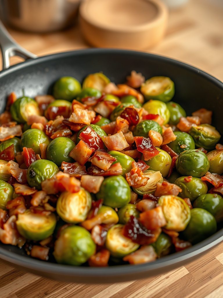 crispy bacon vegetable dish