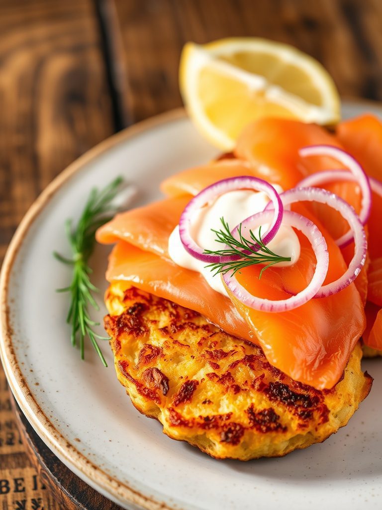 crispy smoked salmon cakes