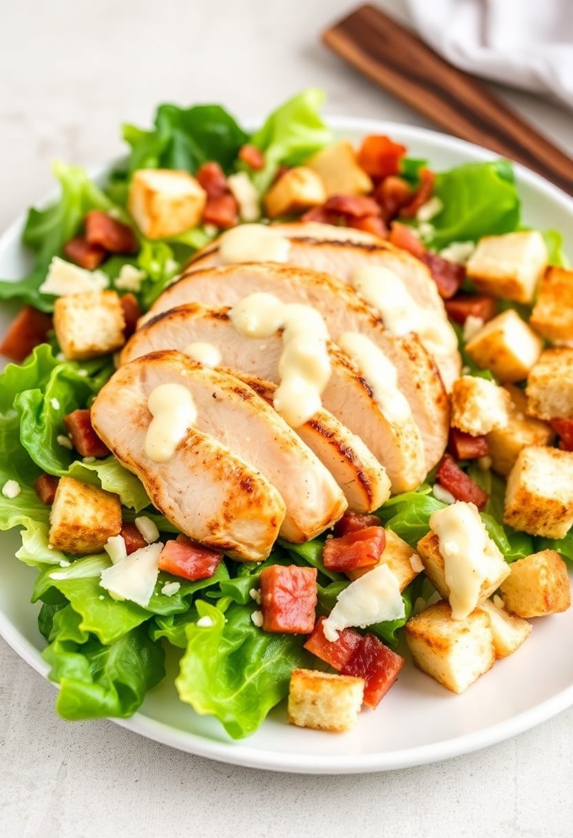 crunchy bacon caesar salad