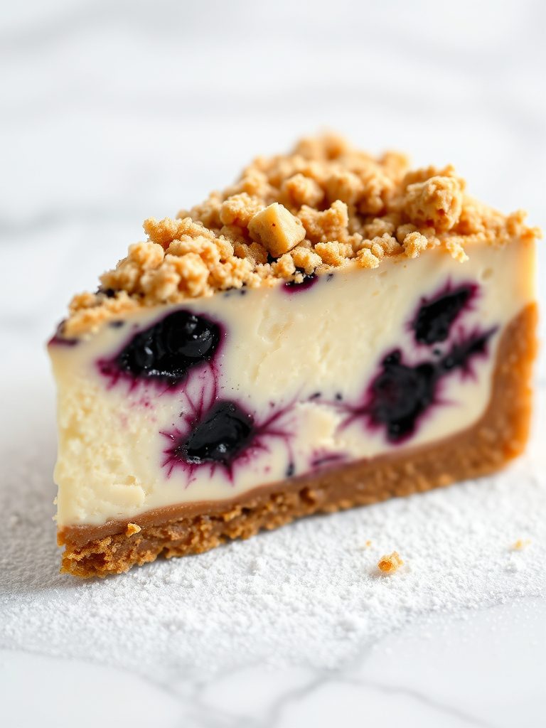 decadent dessert blueberry treat