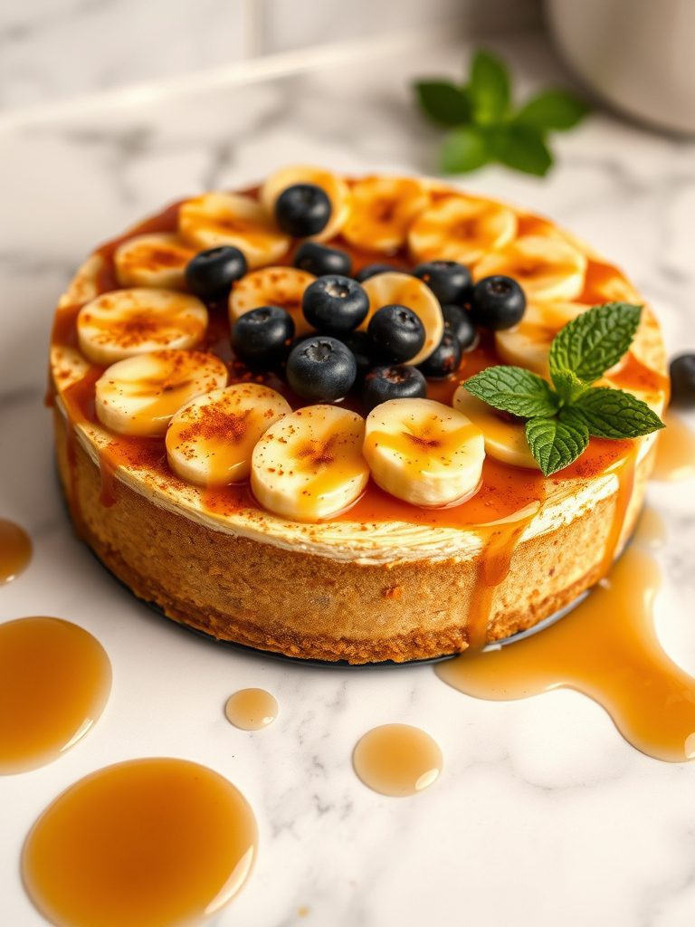 delicious banana cheesecake dessert