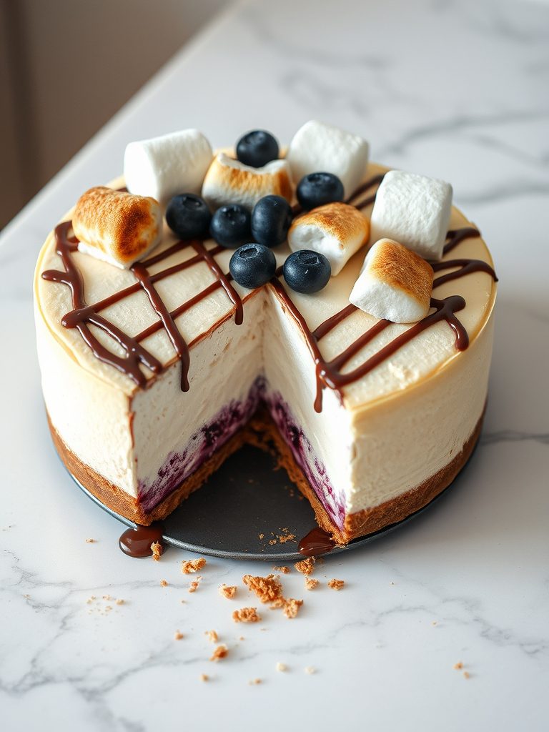 delicious blueberry cheesecake treat