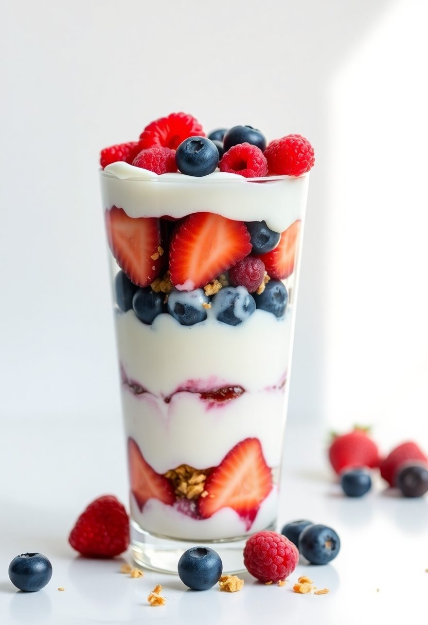delicious layered fruit dessert