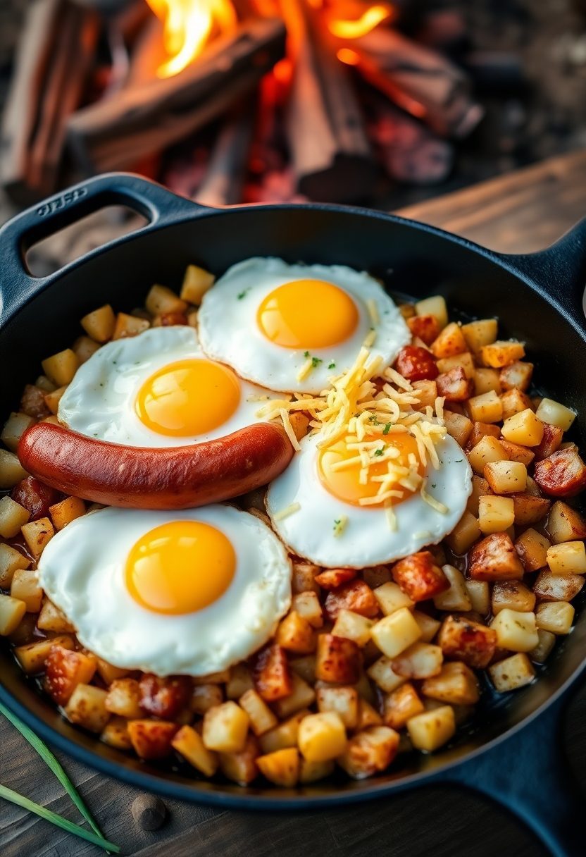 delicious morning breakfast skillet