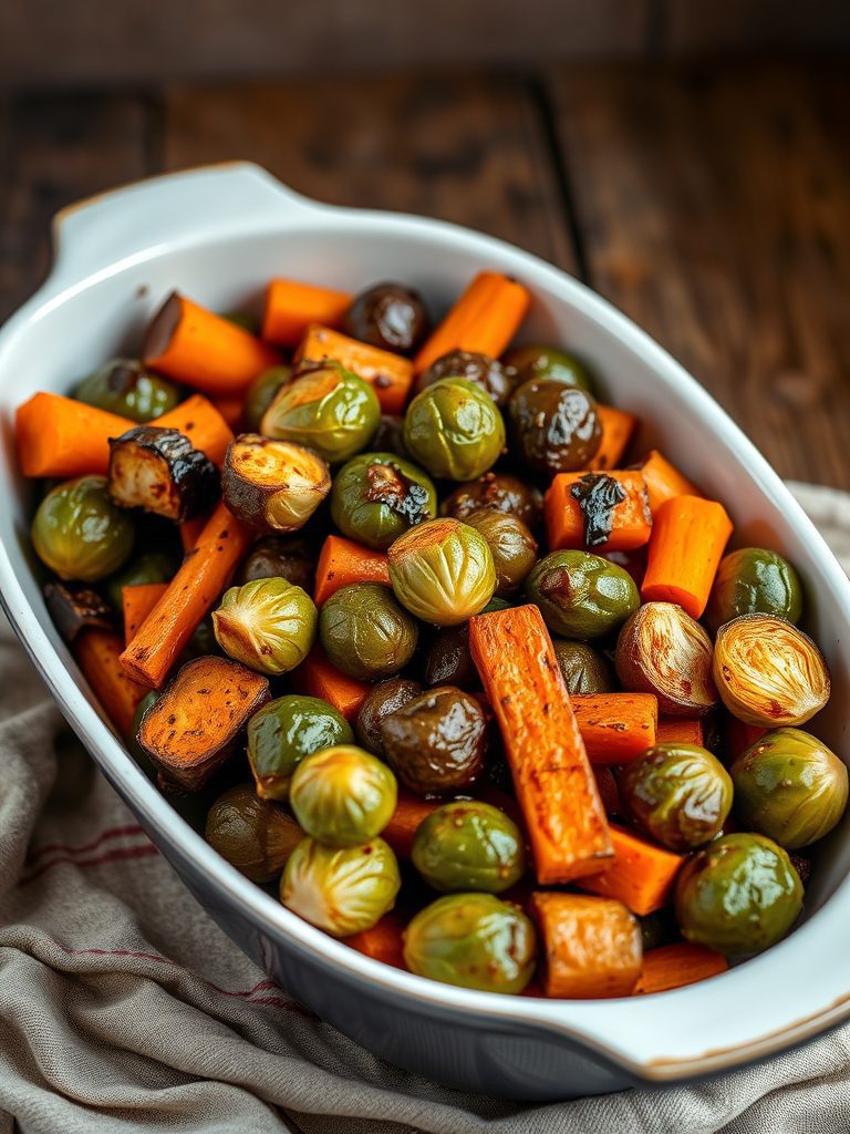 deliciously roasted veggie dish