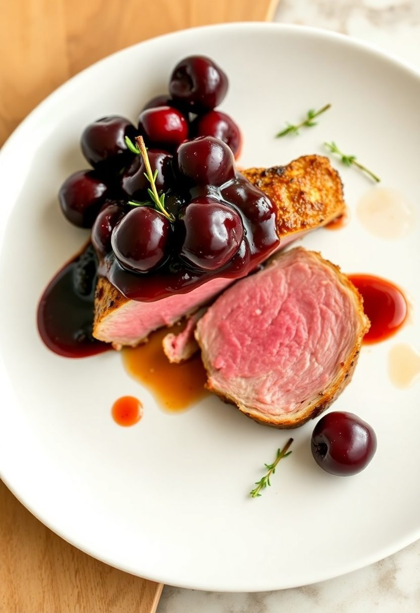 duck breast cherry compote