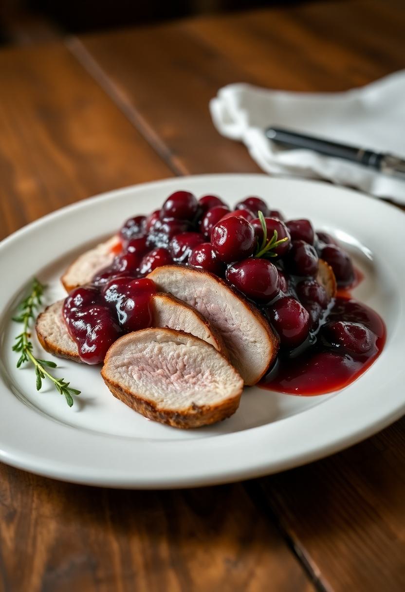 duck breast cherry compote
