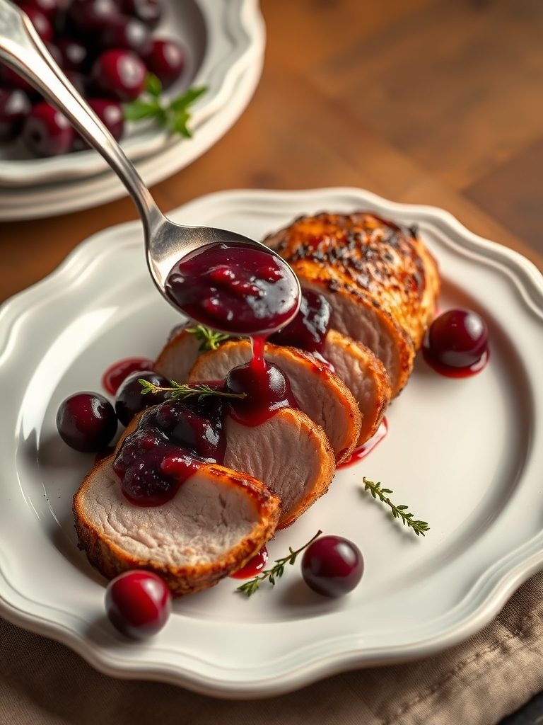 duck breast with cherries