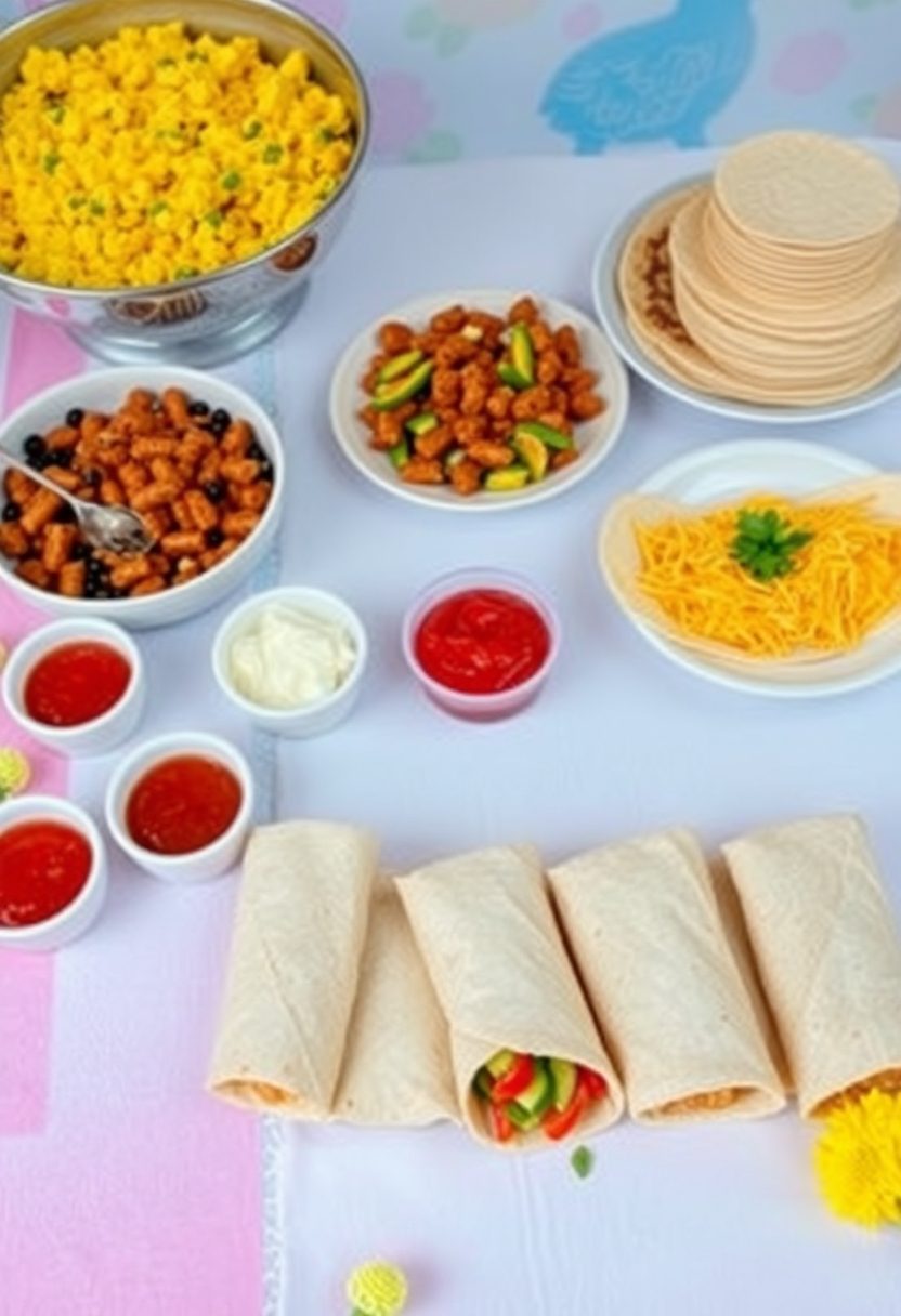 easter breakfast burrito bar